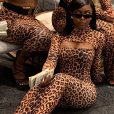 Spring Party Sexy Leopard Midi Dress