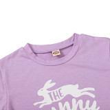 Baby Girl Summer Print Purple Shirt