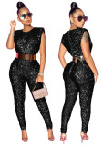 Party Sequins Sleeveless Bodycon Jumpsuit
