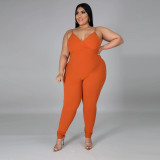 Plus Size Spring 3PC Knitting Jumpsuit with Matching Cardigans and Face Cover