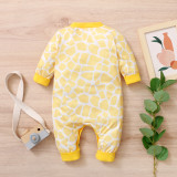 Baby Boy Spring Print Buttoned Rompers
