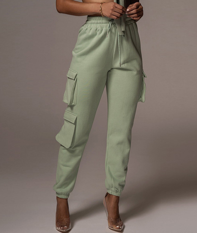 Wholesale Casual Solid Color Drawstrings Pockets Sweatpants | Global Lover