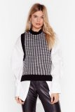 Spring Sleeveless O-Neck Print Sweater