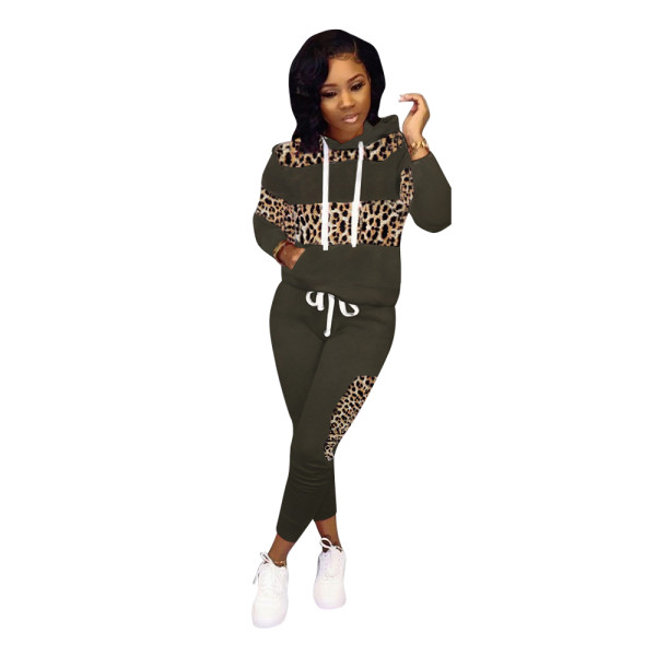leopard sweat suit