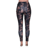 Formal High Waist Snake Skin Fit Trousers