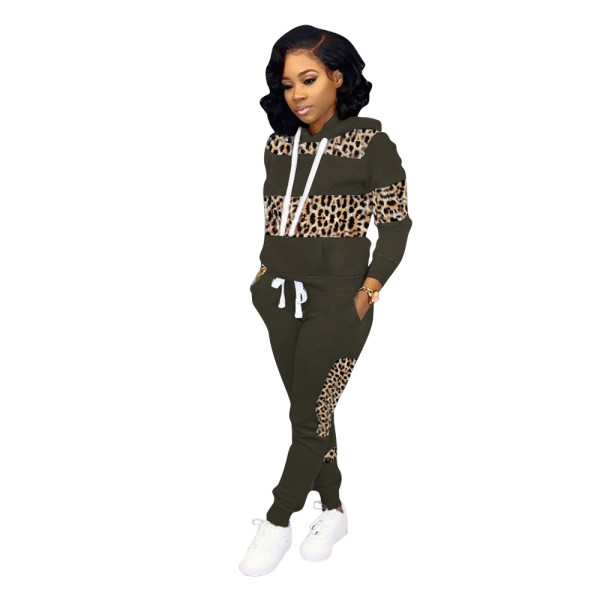 leopard sweat suit