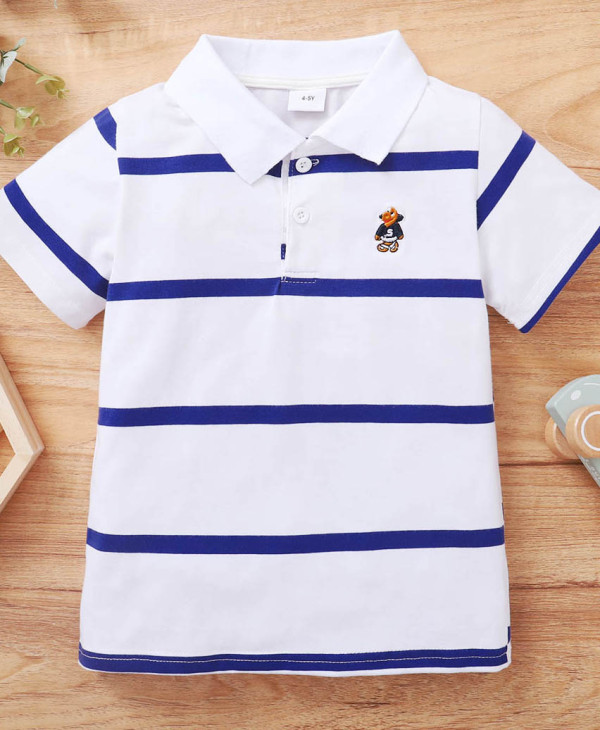 Kids Boy Summer Stripes Polo Shirt