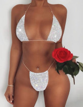 Zweiteiliges Perlen Sexy Tanga Bikini Set