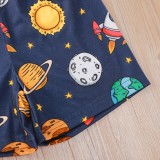 Baby Boy Summer Print Vest and Shorts Set