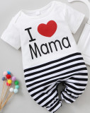 Baby Boy Stripes Print Summer Rompers