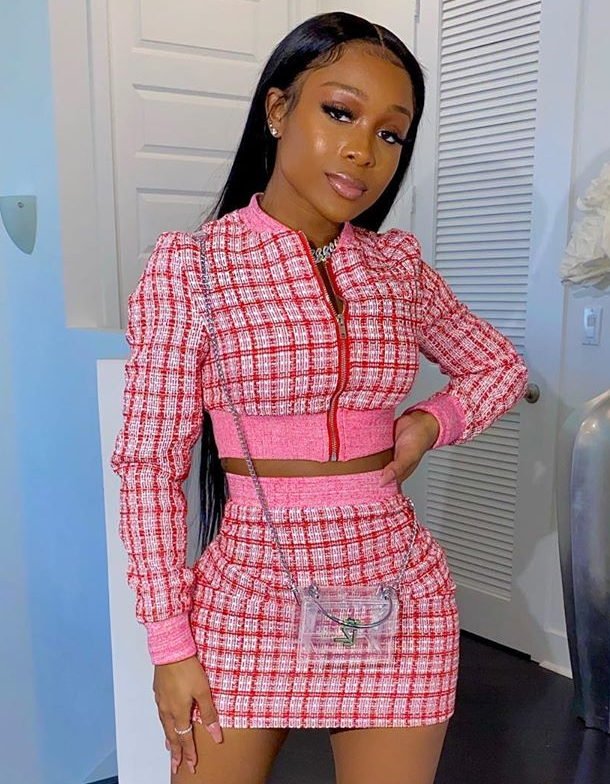 Wholesale Casual Long Sleeve Plaid Zipper Crop Top and Mini Skirt Set