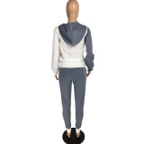 Casual Contrast Zip Up Long Sleeve tracksuit