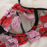 Valentine's Sexy See Through Floral Bra and Panty Set