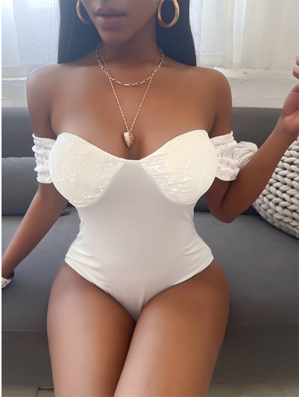 Lace Upper Strapless Sexy Bodysuit