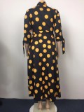 African Fashion Polka Dot Long Maxi Dress