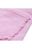 Summer Pink High Waist Tassels Denim Shorts
