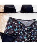 3PC Black Butterfly Swimwear Cover-Up Set