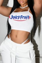 Sommer Snack Print Sexy Strap Crop Top
