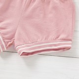 Baby Girl Summer Stripes Shirt and Shorts Matching Set