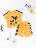 Baby Boy Summer Animal Print Shirt and Shorts Matching Set