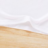 Kids Girl Summer Animal Print White O-Neck Shirt