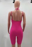 Summer Pink Sexy Hollow Out Bodycon Rompers Jumpsuit