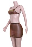 Summer See Through Sexy Bra and Mini Skirt 2PC Party Set