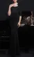 Summer Black Half Sleeve Mermaid Evening Dress