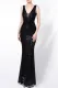 Summer Black Sequins Sleeveless V-Neck Mermaid Evening Dress