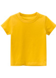 Kids Boy Summer Yellow O-Neck T Shirt