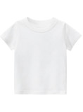 Kids Boy Summer White O-Neck T Shirt