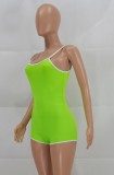 Summer Green Sports Strap Bodycon Rompers