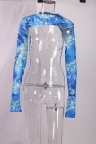 Summer 3 Piece Print Long Sleeve Bikini Set