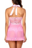 Summer Pink Babydoll and Panty 2 Piece Lingerie Set