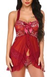 Summer Red Babydoll and Panty 2 Piece Lingerie Set