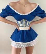 Intimo modellante per corsetto sottoseno con stampa vintage estivo