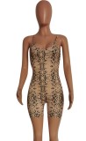 Summer Sexy Leopard Print Strap Bodycon Rompers