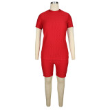 Summer Casual Honeycomb Shirt and Shorts Matching Set