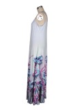 Summer Casual Floral Strap Long Maxi Sundress