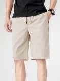 Summer Casual Man Drawstrings Khaki Shorts