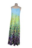 Summer Casual Floral Strap Long Maxi Sundress
