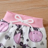 Baby Girl Summer Matching Animal 3PC Pants Set