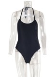 Summer 2 Piece Black Strap Bodysuit with Matching Fishnet Dress