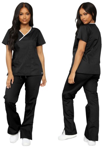 Summer Black Shirt and Pants 2pc Nurse Costume