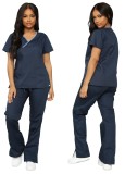 Summer Blue Shirt and Pants 2pc Nurse Costume