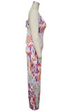 Summer Print Colorful Sexy Strapless Loose Jumpsuit