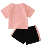 Summer Kids Girl Print Animal Shirt and Shorts Set