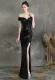 Summer Sequins Sweetheart Lace-Up Slit Evening Dress