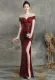 Summer Sequins Sweetheart Lace-Up Slit Evening Dress