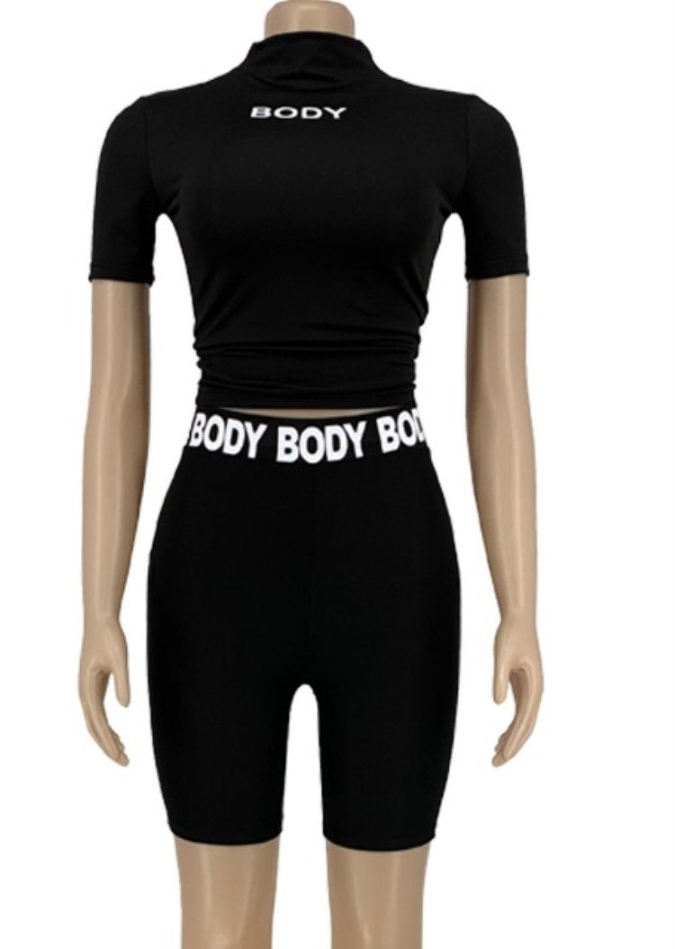 black bodycon crop top